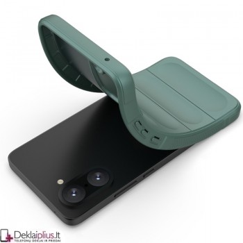 Magic Shield guminis dėklas su kameros apsauga - žalias (Oneplus Nord Ce5)